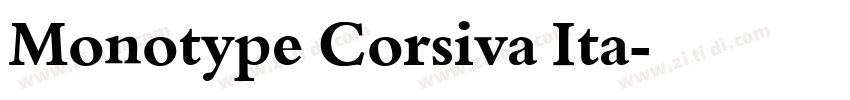 Monotype Corsiva Ita字体转换
